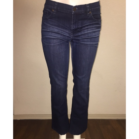 New York & Company Denim - NEW YORK &COMPANY LOW-RISE BOOTCUT DARK WASH JEANS